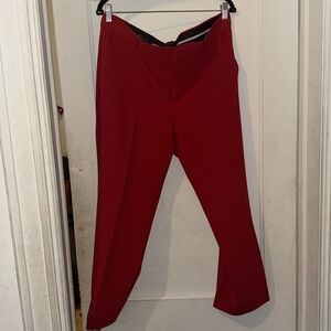 Banana Republic Avery Straight-Fit  Mid-Rise Red pant size 14 New With Tags